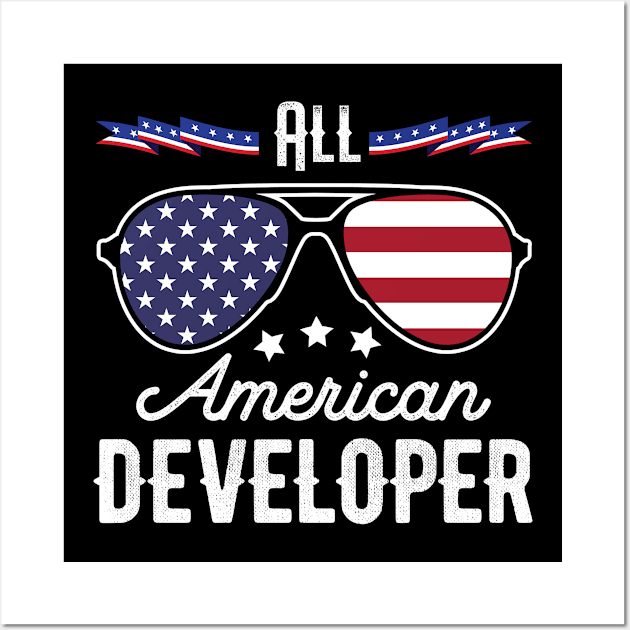 All American Developer 4th Of July Sunglasses Wall Art by tobzz